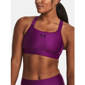 Under Armour UA HeatGear High Sportovní podprsenka Fialová obraz