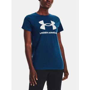 Under Armour UA W Sportstyle Logo SS Triko Modrá obraz