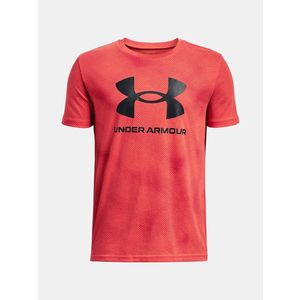 Under Armour UA Sportstyle Logo Aop SS Triko dětské Červená obraz