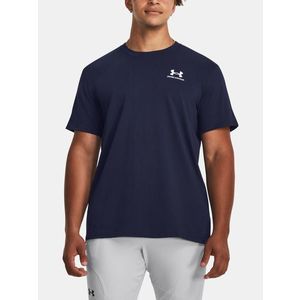 Under Armour UA M Logo EMB Heavyweight SS Triko Modrá obraz