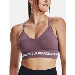 Under Armour UA Seamless Low Long Sportovní podprsenka Fialová obraz