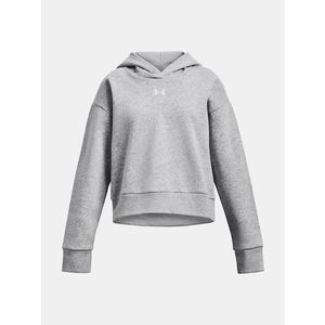 Under Armour UA Rival Fleece Crop Hoodie Mikina dětská Šedá obraz