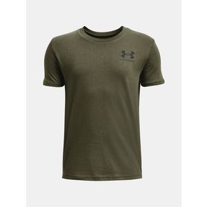 Under Armour UA B Sportstyle Left Chest SS Triko dětské Zelená obraz