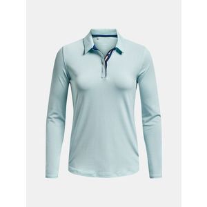 Under Armour UA Zinger MicroStripe LS Polo triko Modrá obraz