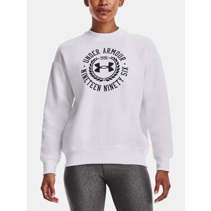 Under Armour Rival Fleece Crest Grp Crew Mikina Bílá obraz