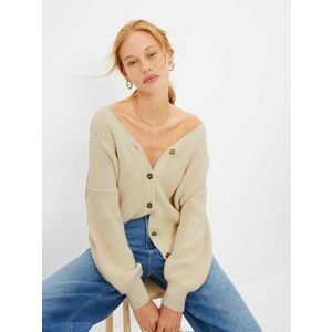 GAP Cardigan Béžová obraz