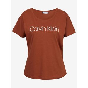 Calvin Klein Jeans Triko Hnědá obraz