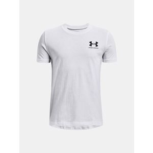 Under Armour UA B Sportstyle Left Chest SS Triko dětské Bílá obraz