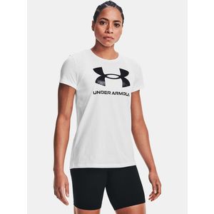 Under Armour UA W Sportstyle Logo SS Triko Bílá obraz