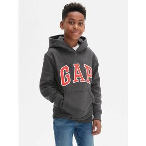 GAP Logo Hoodie Mikina Šedá obraz