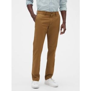 GAP Slim Fit Kalhoty Hnědá obraz