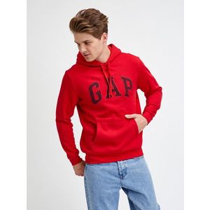 GAP Hoodie Logo Mikina Červená obraz