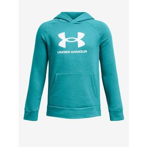 Tyrkysová mikina Under Armour UA Rival Fleece BL Hoodie obraz