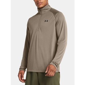 Under Armour UA Tech 2.0 1/2 Zip Triko Hnědá obraz