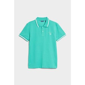 POLOKOŠILE GANT D2. CONTRAST SHIELD RELAXED PIQUE POOL GREEN obraz