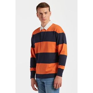 POLOKOŠILE GANT BLOCK STRIPE RUGGER PUMPKIN ORANGE obraz