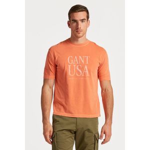 TRIČKO GANT SUNFADED GANT USA T-SHIRT APRICOT ORANGE obraz