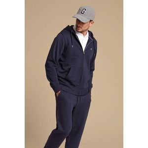 MIKINA GANT REG SHIELD FULL ZIP HOODIE EVENING BLUE obraz