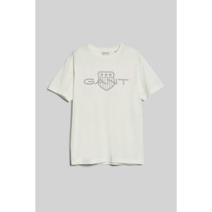 TRIČKO GANT LOGO SS T-SHIRT EGGSHELL obraz