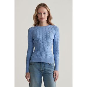 SVETR GANT COTTON CABLE C-NECK modrá obraz