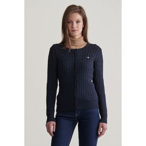 SVETR GANT STRETCH COTTON CABLE CARDIGAN EVENING BLUE obraz