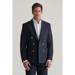 SAKO GANT SLIM DB HOPSACK CLUB BLAZER EVENING BLUE obraz