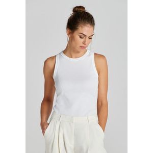 TOP GANT HIGH NECK RIB TANK TOP WHITE obraz