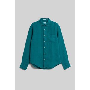 KOŠILE GANT REG GMNT DYED LINEN SHIRT OCEAN TURQUOSIE obraz