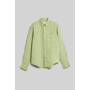 KOŠILE GANT REG GMNT DYED LINEN SHIRT MILKY MATCHA obraz