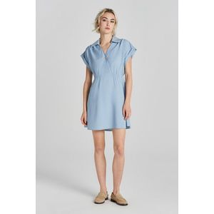 ŠATY GANT REL POPOVER SS DRESS DOVE BLUE obraz