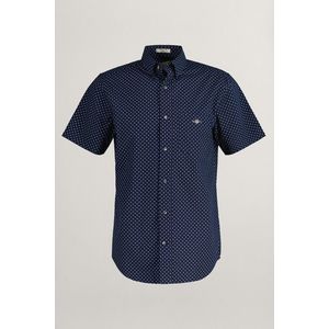 KOŠILE GANT REG MICRO PRINT SS SHIRT MARINE obraz