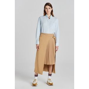 SUKNĚ GANT PLEATED WRAP CHINO SKIRT WARM KHAKI obraz