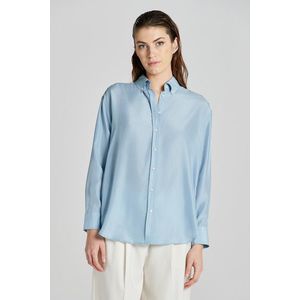 KOŠILE GANT RELAXED SILK SHIRT DOVE BLUE obraz