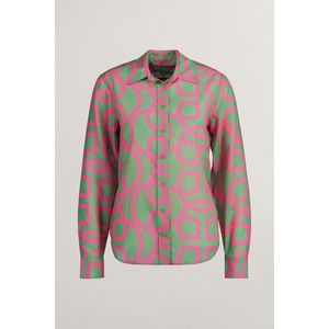 KOŠILE GANT REG MONOGRAM PRINT CTN SILK SHIRT PERKY PINK obraz