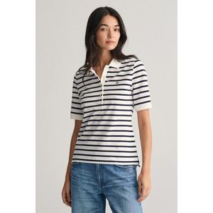 POLOKOŠILE GANT SLIM STRIPED SHIELD SS PIQUE POLO EGGSHELL obraz