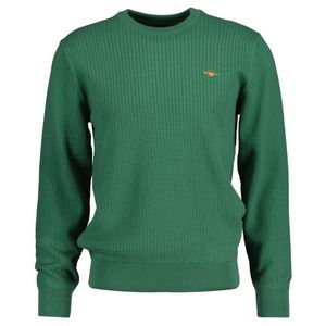 SVETR GANT D2. COTTON TEXTURE C-NECK LEAF GREEN obraz