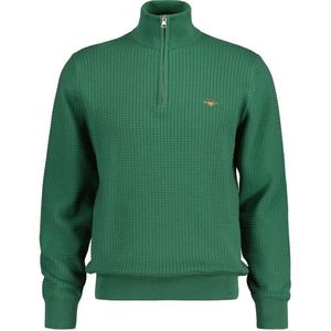 SVETR GANT D2. COTTON TEXTURE HALFZIP LEAF GREEN obraz