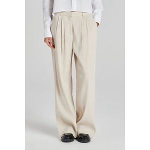 KALHOTY GANT REL STRETCH LINEN TAILORED PANT SOFT OAT obraz