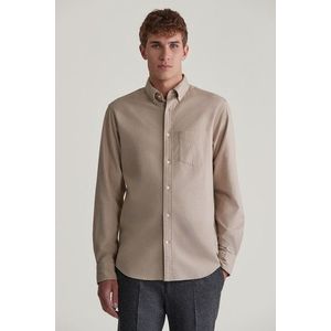 KOŠILE GANT REG FLANNEL MELANGE SHIRT DRY SAND obraz