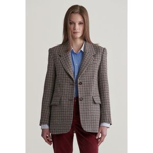 SAKO GANT REG HOUNDSTOOTH BLAZER SOFT OAT obraz