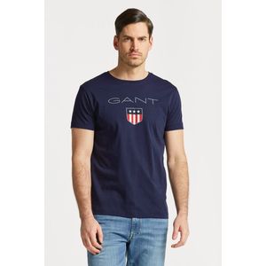 TRIČKO GANT SHIELD SS T-SHIRT EVENING BLUE obraz