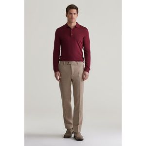 KALHOTY GANT SLIM HERRINGBONE SUIT PANTS CACAO obraz