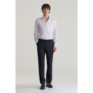 KALHOTY GANT SLIM HERRINGBONE SUIT PANTS NAVY obraz