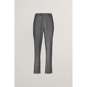 KALHOTY GANT SLIM CHECK SUIT PANTS GRAPHITE obraz