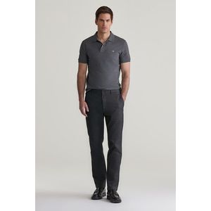 KALHOTY GANT SLIM TWO TONE PANTS ANTRACITE obraz