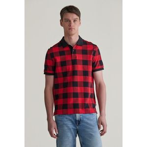 POLOKOŠILE GANT JACQUARD SS POLO BRIGHT RED obraz