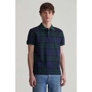 POLOKOŠILE GANT JACQUARD SS POLO TARTAN GREEN obraz