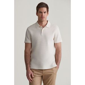 POLOKOŠILE GANT WAFFLE TEXTURED SS POLO CREAM obraz