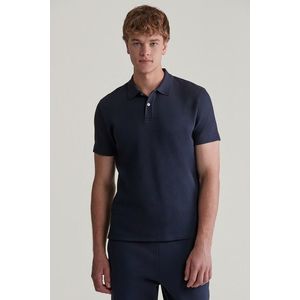 POLOKOŠILE GANT WAFFLE TEXTURED SS POLO EVENING BLUE obraz