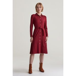 ŠATY GANT SLIM JERSEY SHIRT DRESS PLUMPED RED obraz